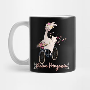 Alpaka Fahrrad Kleine Prinzessin Blumen Süß.png Mug